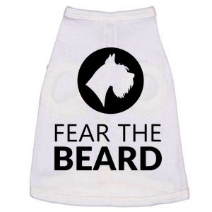 Fear The Beard Funny Schnauzer Lover Doggie Tank