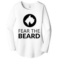 Fear The Beard Funny Schnauzer Lover Women's Perfect Tri Tunic Long Sleeve Shirt