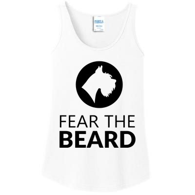 Fear The Beard Funny Schnauzer Lover Ladies Essential Tank