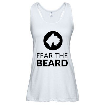 Fear The Beard Funny Schnauzer Lover Ladies Essential Flowy Tank