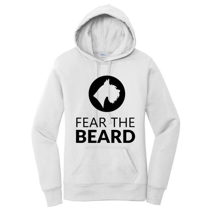 Fear The Beard Funny Schnauzer Lover Women's Pullover Hoodie