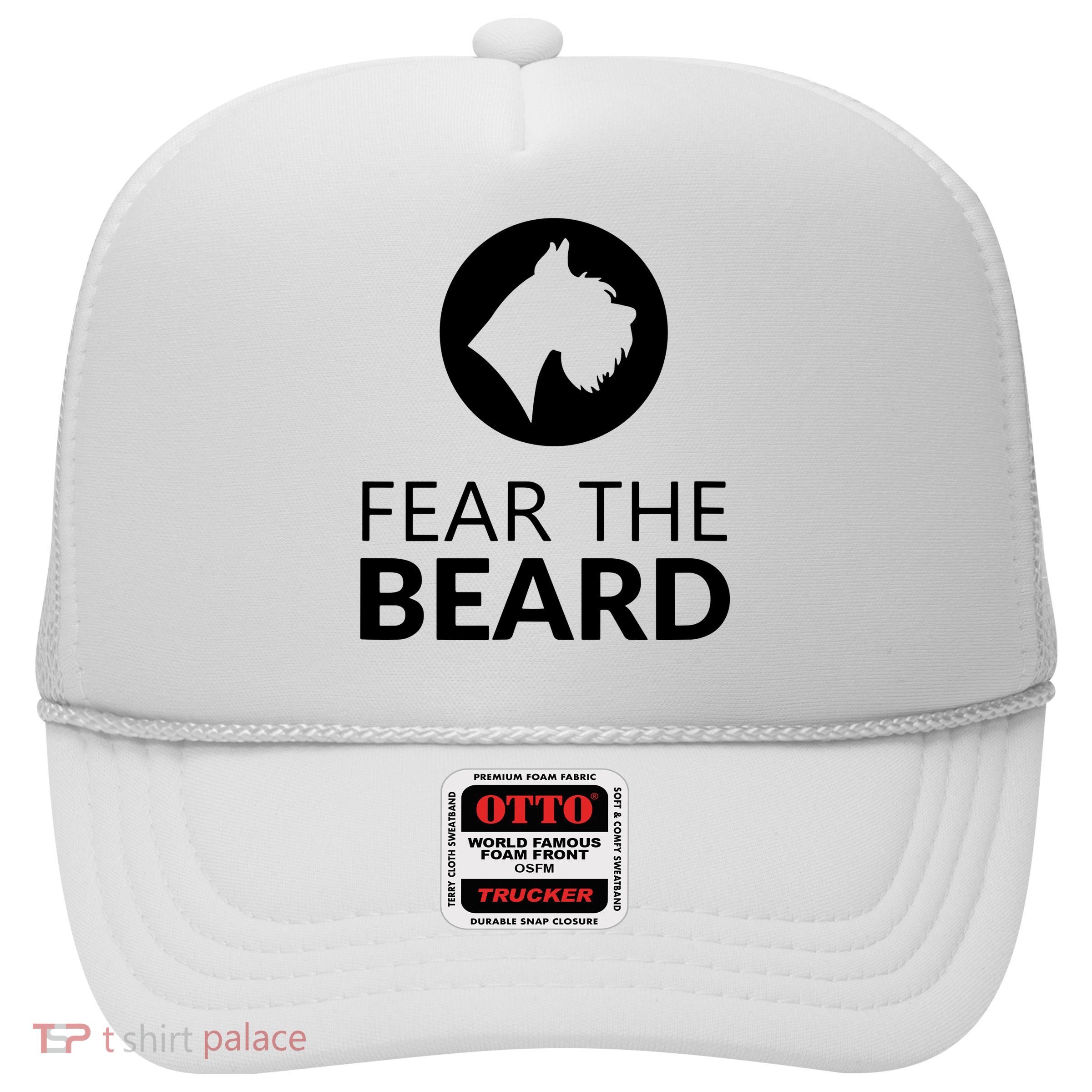 Fear The Beard Funny Schnauzer Lover Trucker Hat