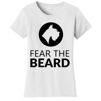 Fear The Beard Funny Schnauzer Lover Women's T-Shirt