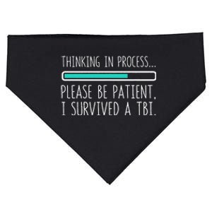 Funny Traumatic Brain Injury Awareness Thinking In Process USA-Made Doggie Bandana