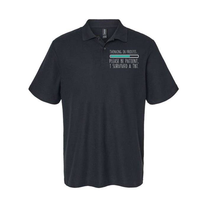 Funny Traumatic Brain Injury Awareness Thinking In Process Softstyle Adult Sport Polo