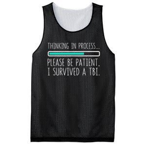 Funny Traumatic Brain Injury Awareness Thinking In Process Mesh Reversible Basketball Jersey Tank