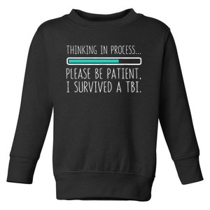 Funny Traumatic Brain Injury Awareness Thinking In Process Toddler Sweatshirt