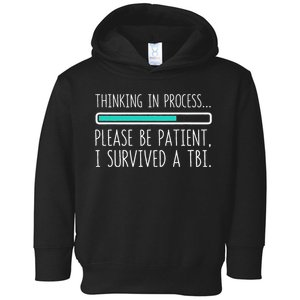 Funny Traumatic Brain Injury Awareness Thinking In Process Toddler Hoodie