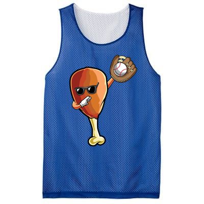 Funny Thanksgiving Baseball Team Player Coach Turkey Leg Day Gift Mesh Reversible Basketball Jersey Tank