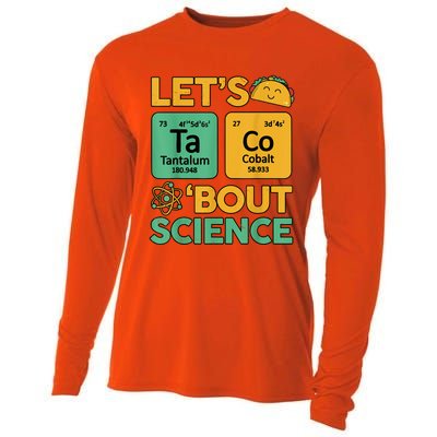 Funny Taco Bout Science Tuesday Chemistry STEM Teacher Cooling Performance Long Sleeve Crew