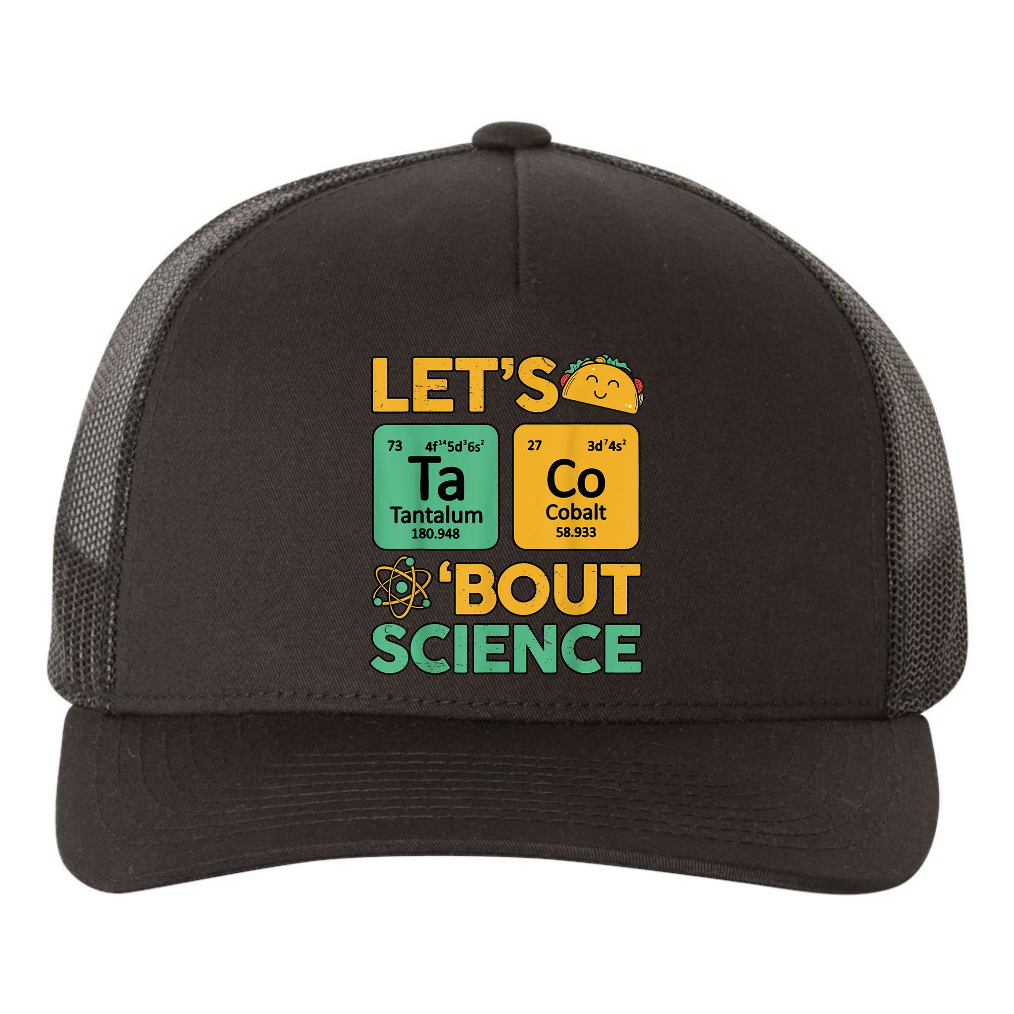 Funny Taco Bout Science Tuesday Chemistry STEM Teacher Yupoong Adult 5-Panel Trucker Hat