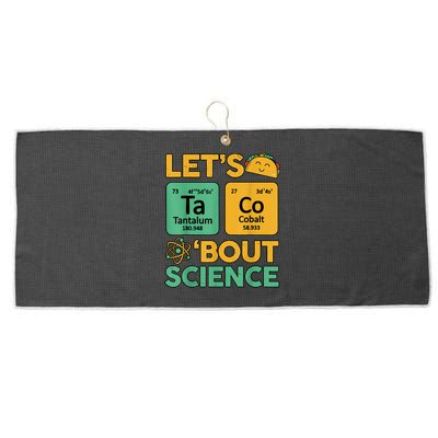 Funny Taco Bout Science Tuesday Chemistry STEM Teacher Large Microfiber Waffle Golf Towel