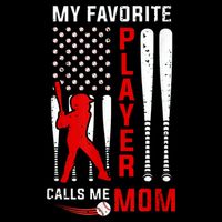 Favorite Tee Ball Player Calls Me Mom Usa Flag Mother's Day City Backpack