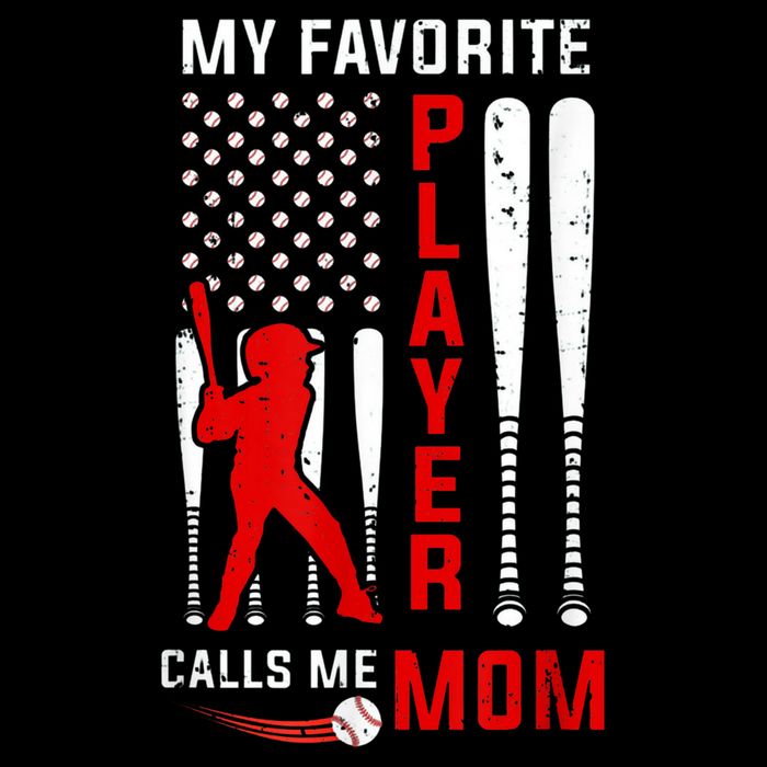Favorite Tee Ball Player Calls Me Mom Usa Flag Mother's Day City Backpack