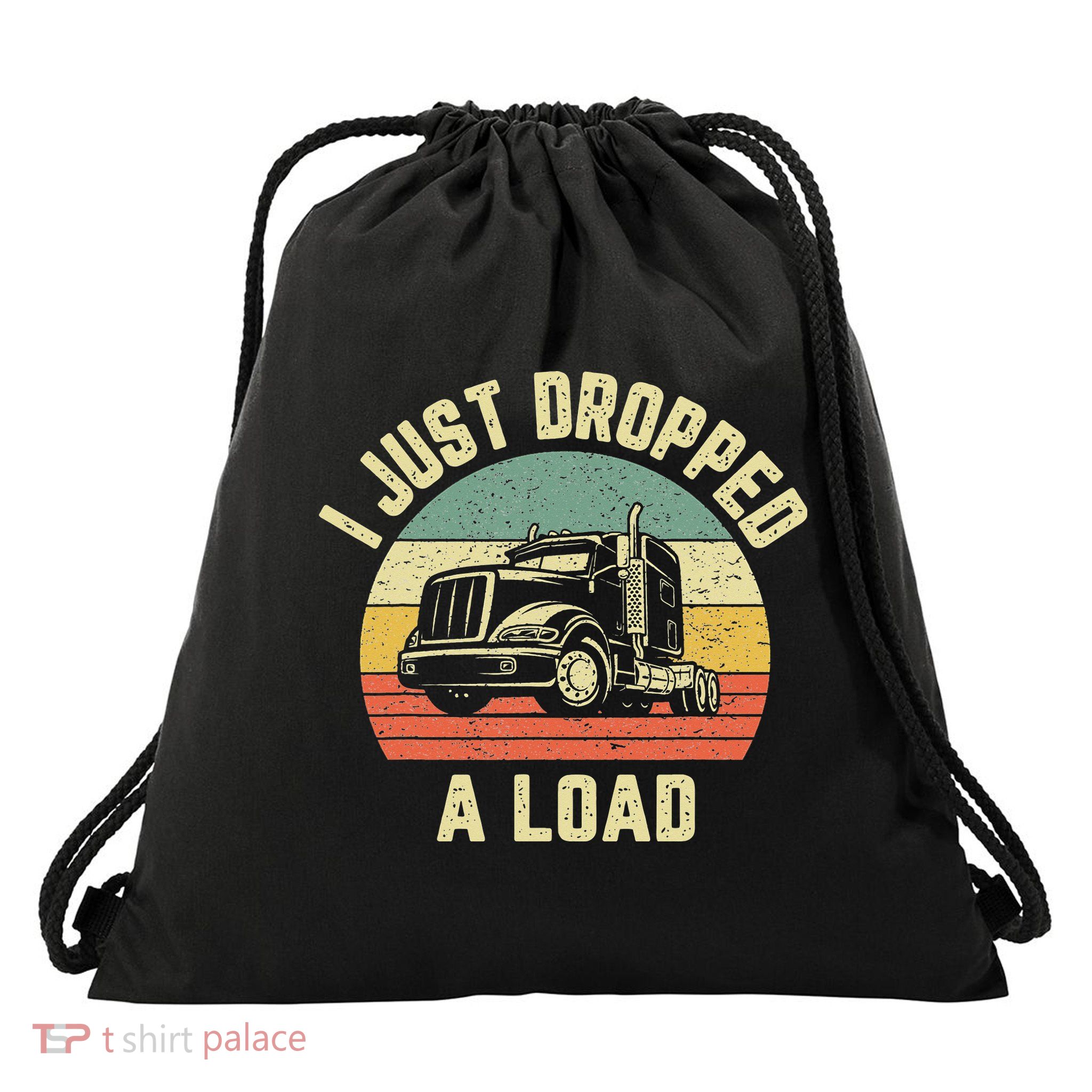 Funny Trucker Big Rig Semi Trailer Truck Driver Gift Drawstring Bag