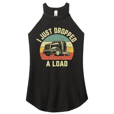 Funny Trucker Big Rig Semi Trailer Truck Driver Gift Women's Perfect Tri Rocker Tank