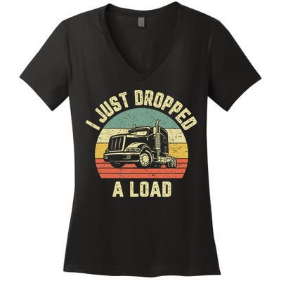 Funny Trucker Big Rig Semi Trailer Truck Driver Gift Women's V-Neck T-Shirt