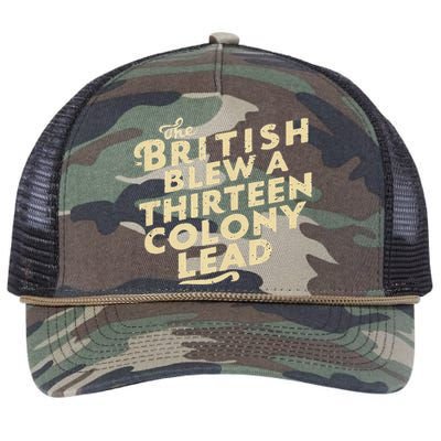 Funny The British Blew A Thirteen Colony Lead Retro Rope Trucker Hat Cap