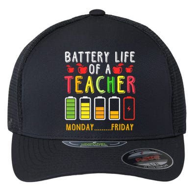 Funny Teacher Battery Life Teacher Battery Life Of A Teacher Meaningful Gift Flexfit Unipanel Trucker Cap