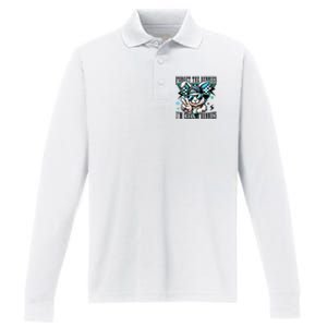 Forget The Bunnies IM Chasing Hunnies Easter Performance Long Sleeve Polo