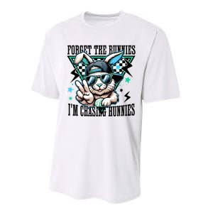 Forget The Bunnies IM Chasing Hunnies Easter Performance Sprint T-Shirt