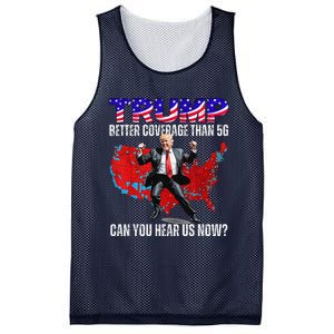 Funny Trump Better Coverage Than 5g Can You Hear Us Now Mesh Reversible Basketball Jersey Tank