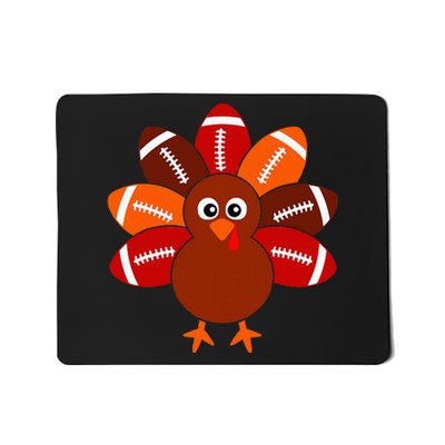 Football Turkey Balls Thanksgiving Women Mousepad