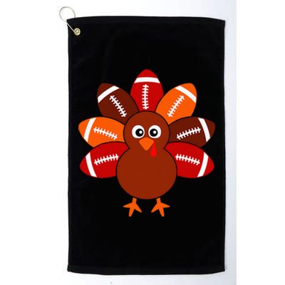 Football Turkey Balls Thanksgiving Women Platinum Collection Golf Towel