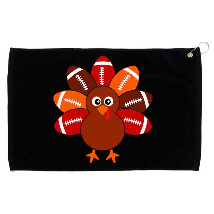 Football Turkey Balls Thanksgiving Women Grommeted Golf Towel