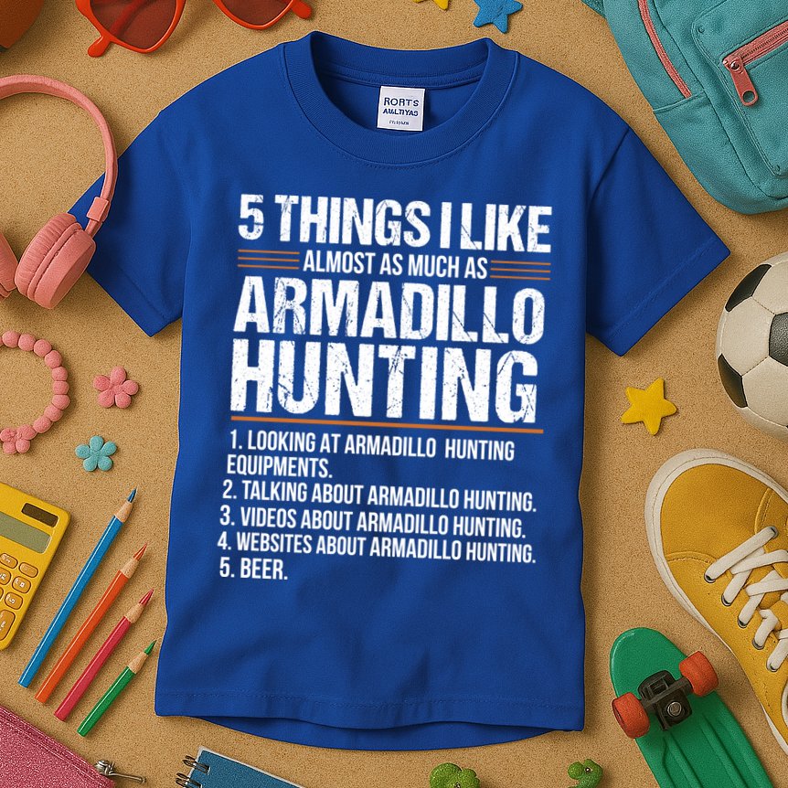 Funny Things Beer Armadillo Possum Hunting Hunter Beer Gift Cute Gift Kids T-Shirt