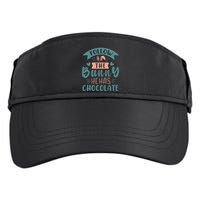 Follow The Bunny He Has Chocolate Funny Easter Adult Drive Performance Visor