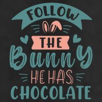Follow The Bunny He Has Chocolate Funny Easter Adult Drive Performance Visor