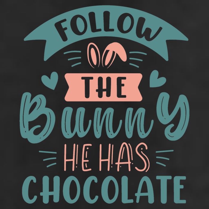 Follow The Bunny He Has Chocolate Funny Easter Adult Drive Performance Visor