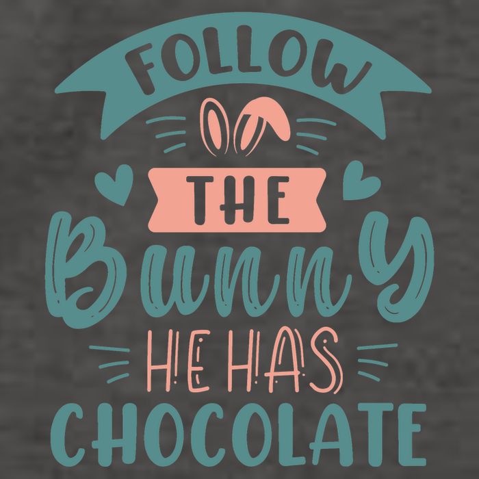 Follow The Bunny He Has Chocolate Funny Easter Vector Backpack