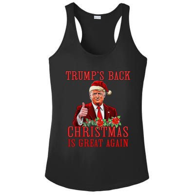 Funny Trump Back Santa Claus Make Christmas Great Again 2024 Ladies PosiCharge Competitor Racerback Tank