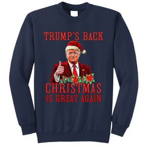 Funny Trump Back Santa Claus Make Christmas Great Again 2024 Sweatshirt