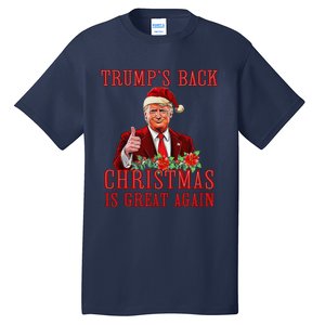 Funny Trump Back Santa Claus Make Christmas Great Again 2024 Tall T-Shirt