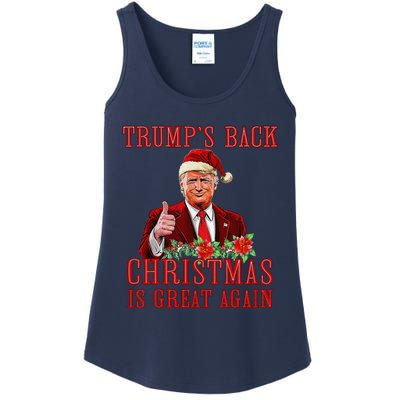 Funny Trump Back Santa Claus Make Christmas Great Again 2024 Ladies Essential Tank