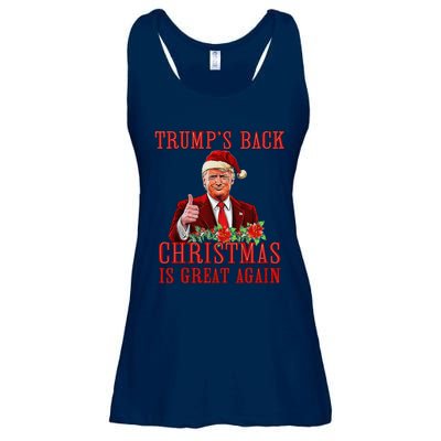 Funny Trump Back Santa Claus Make Christmas Great Again 2024 Ladies Essential Flowy Tank