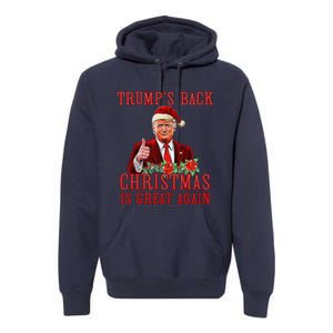 Funny Trump Back Santa Claus Make Christmas Great Again 2024 Premium Hoodie