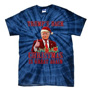 Funny Trump Back Santa Claus Make Christmas Great Again 2024 Tie-Dye T-Shirt