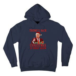 Funny Trump Back Santa Claus Make Christmas Great Again 2024 Tall Hoodie