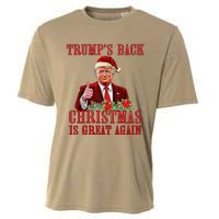 Funny Trump Back Santa Claus Make Christmas Great Again 2024 Cooling Performance Crew T-Shirt