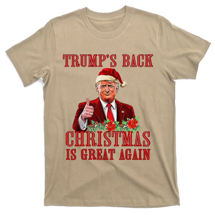 Funny Trump Back Santa Claus Make Christmas Great Again 2024 T-Shirt