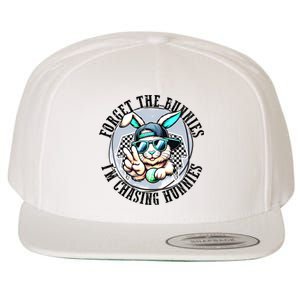 Forget The Bunnies IM Chasing Hunnies Easter Bunny Boy Wool Snapback Cap