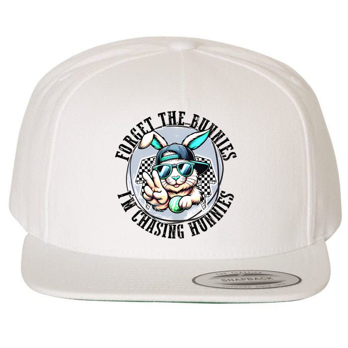 Forget The Bunnies IM Chasing Hunnies Easter Bunny Boy Wool Snapback Cap