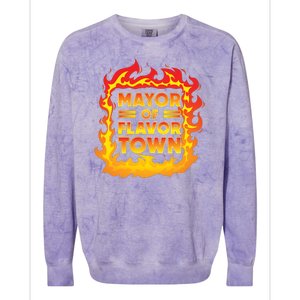 Flavor Town Cooking Guy Fieri BBQ  Colorblast Crewneck Sweatshirt