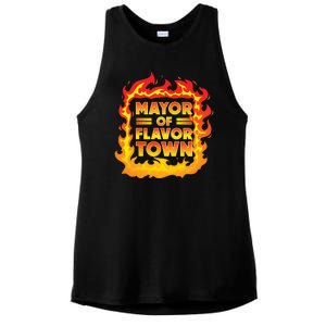 Flavor Town Cooking Guy Fieri BBQ  Ladies PosiCharge Tri-Blend Wicking Tank