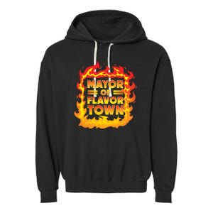 Flavor Town Cooking Guy Fieri BBQ  Garment-Dyed Fleece Hoodie