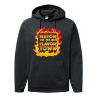 Flavor Town Cooking Guy Fieri BBQ  Performance Fleece Hoodie